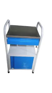 Hospital Steel Bedside Locker with Stainless Steel Top โ Drawer & Cabinet Storage