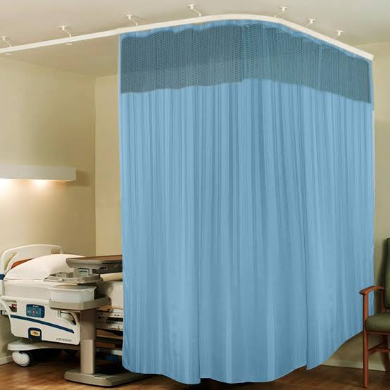 Hospital Privacy Curtain with Track – Anti-Bacterial Medical Partition Curtain for ICU, OT & Wards