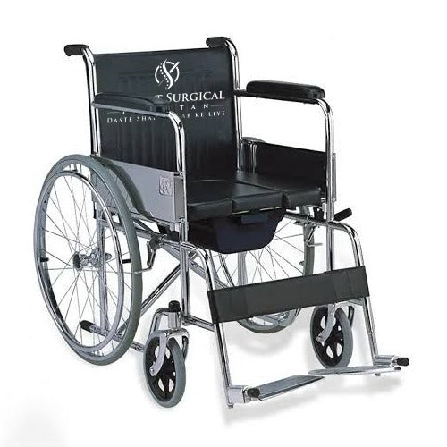 Foldable Commode Wheelchair 608 – Dual Function Use