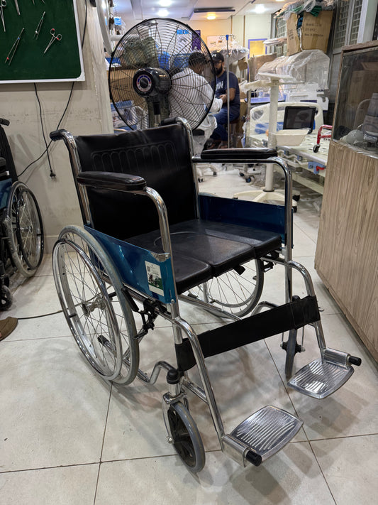 Foldable Commode Wheelchair 608 – Dual Function Use