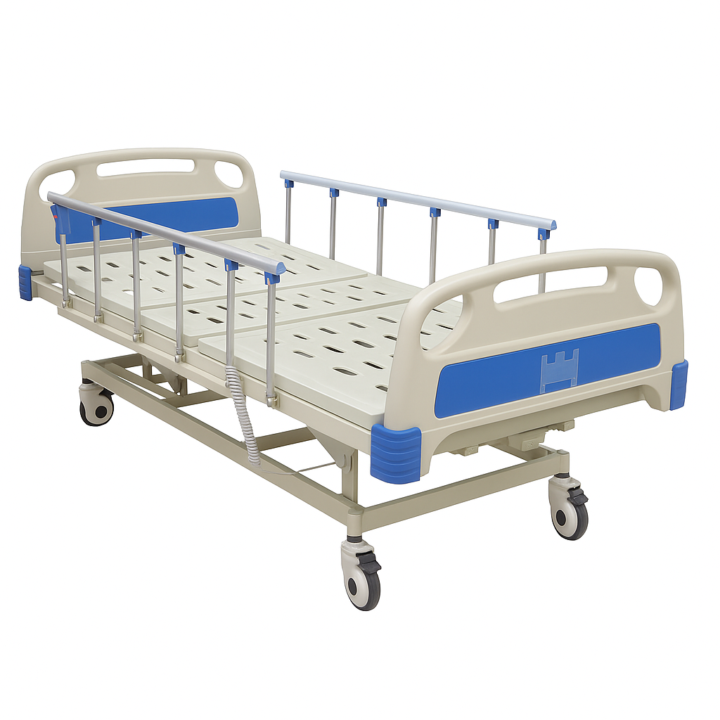 3-Function Electric Hospital Bed SS Care | Motorized Patient Care Bed for ICU, Home & Clinic Use