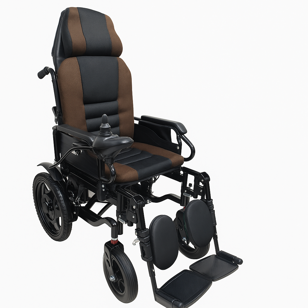 Electric Wheelchair LC-3000 Manual Reclining Wheelchair with Manual Footrest