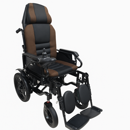 Electric Wheelchair LC-3000 Manual Reclining Wheelchair with Manual Footrest