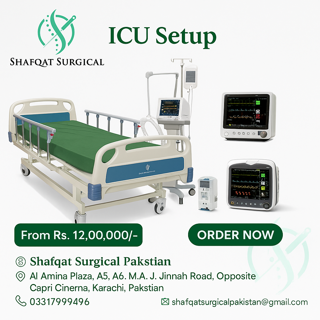 Complete ICU Setup in Pakistan | Hospital ICU Equipment with Patient Monitors, ICU Bed & Oxygen Support