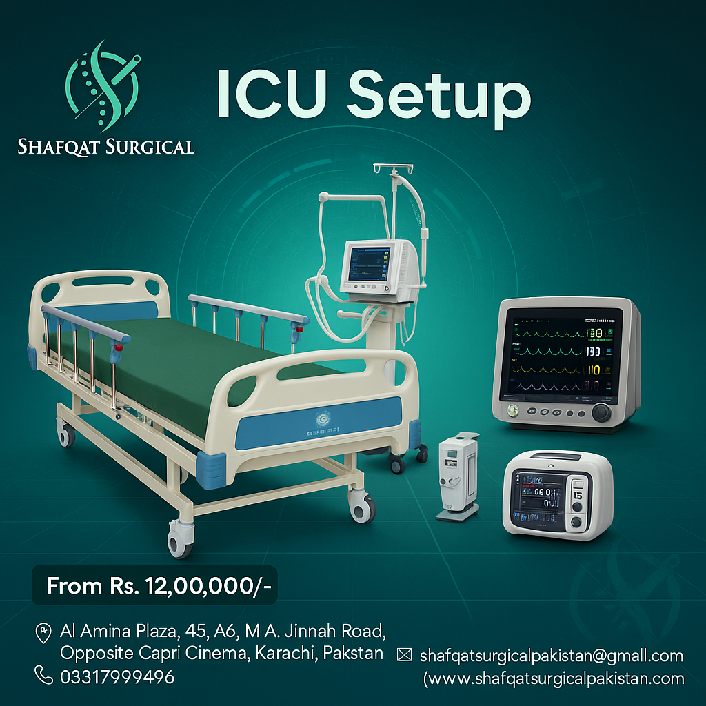 Complete ICU Setup in Pakistan | Hospital ICU Equipment with Patient Monitors, ICU Bed & Oxygen Support