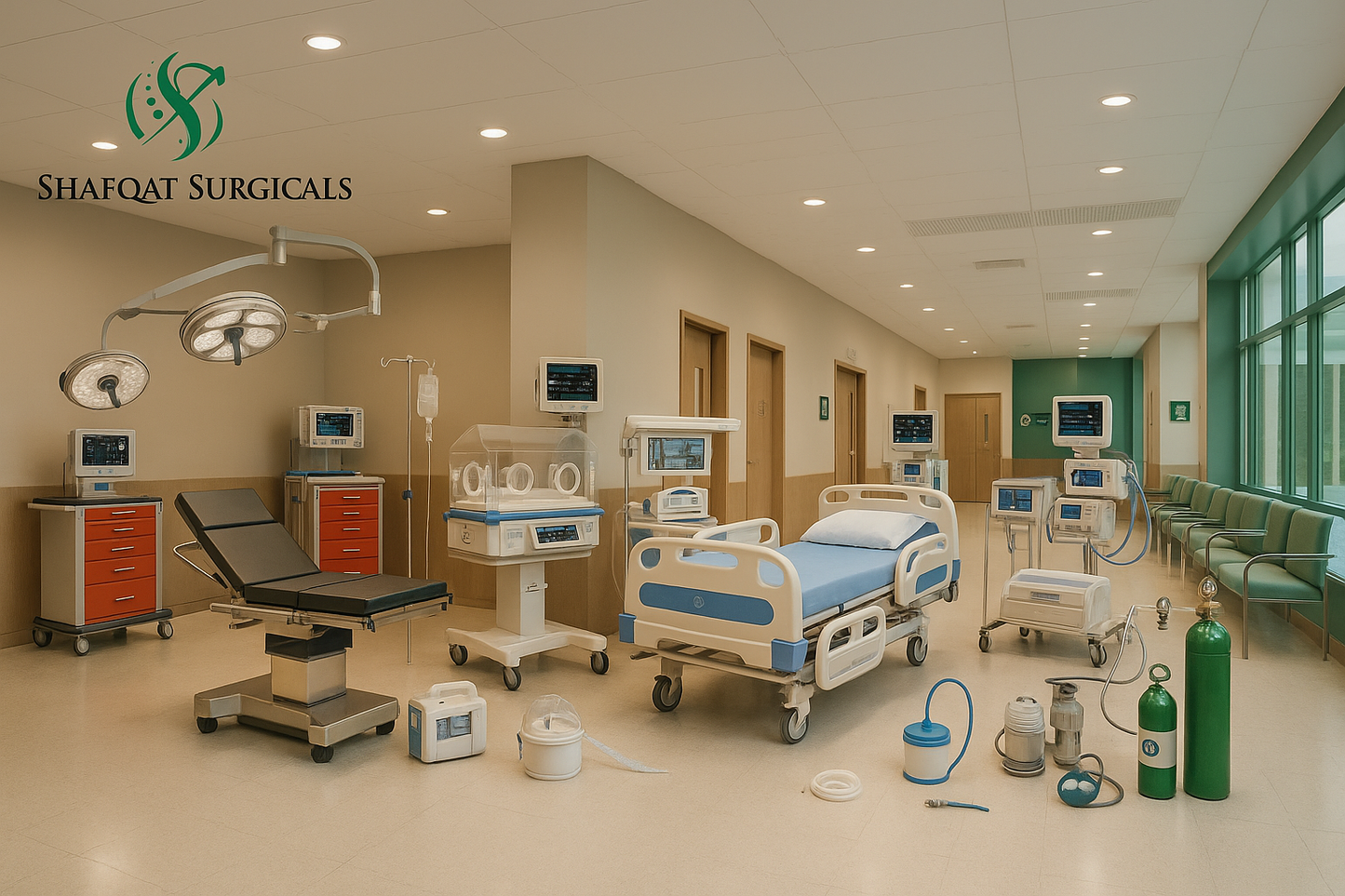 Complete ICU Setup in Pakistan | Hospital ICU Equipment with Patient Monitors, ICU Bed & Oxygen Support