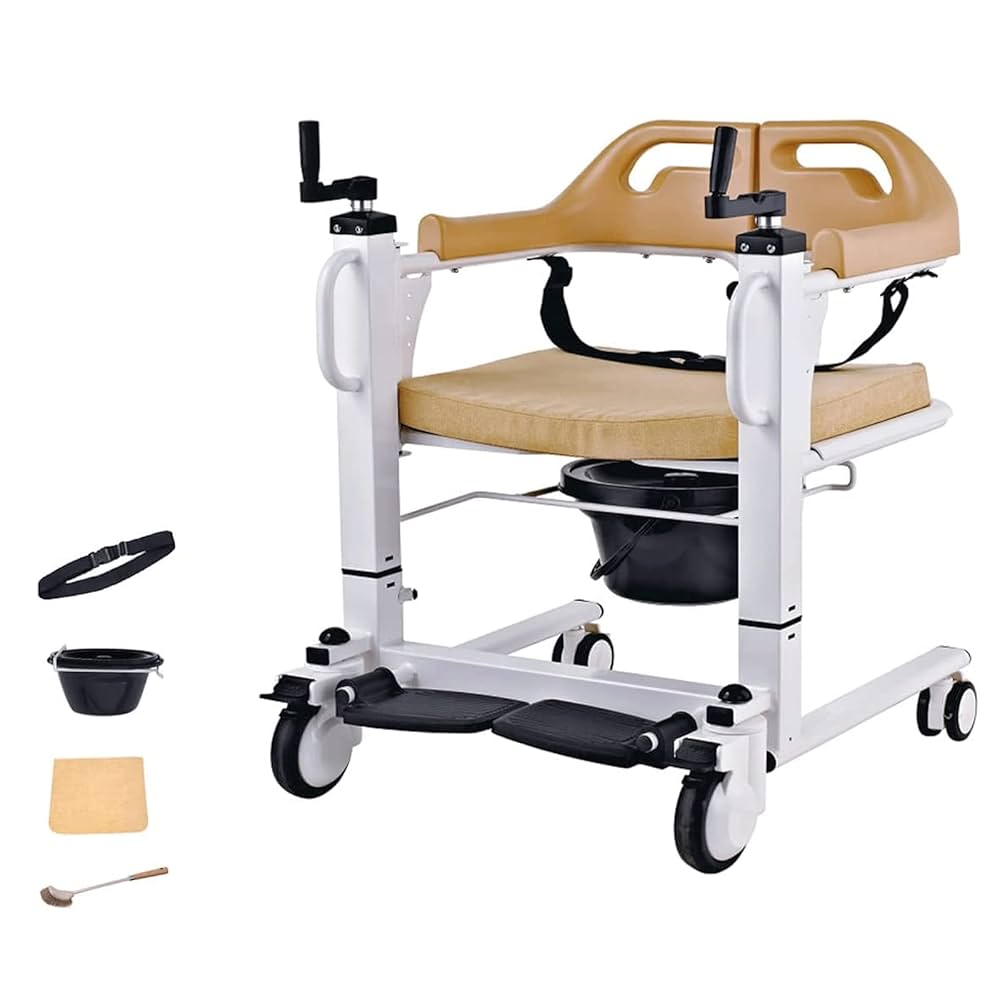 Imported Patient Lift – Transfer Commode Wheelchair 7600LQ Seat | 3-in-1 Comfortable Design