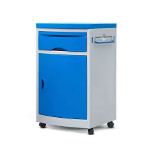 ABS Bedside Locker with Drawer & Cabinet – Hospital Grade, Mobile Storage Unit