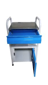 Hospital Steel Bedside Locker with Stainless Steel Top – Drawer & Cabinet Storage