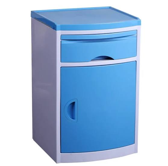 ABS Bedside Locker with Drawer & Cabinet – Hospital Grade, Mobile Storage Unit