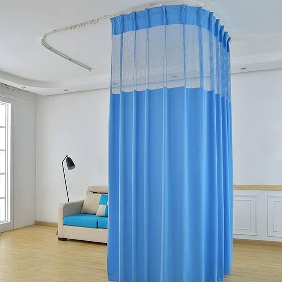 Hospital Privacy Curtain with Track – Anti-Bacterial Medical Partition Curtain for ICU, OT & Wards