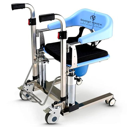 SS Hydraulic Patient Transfer Chair Lift Multifunctional Wheelchair